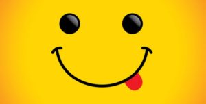 Rectangular Smiley face - emoji - sticking his tongue out