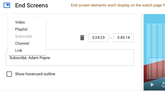 Design your own end screen